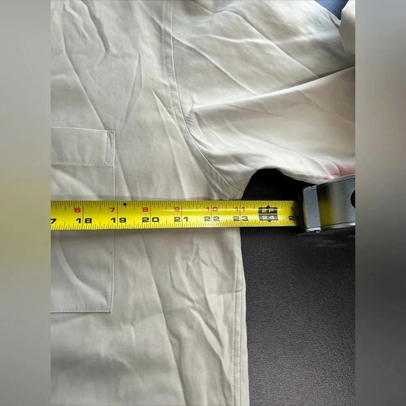 Alfani Men’s Medium Khaki Button Front Shirt Long Sleeve Minimalist Career‎ - Picture 7 of 12